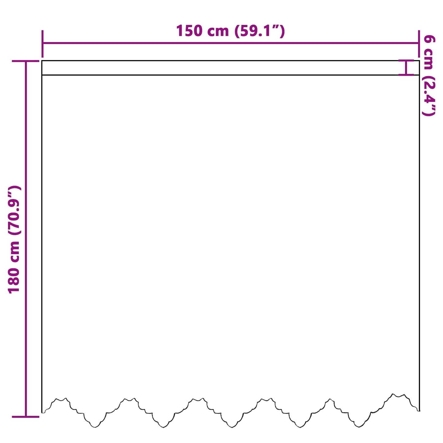 vidaXL Lace Curtain with Curtains Floral White 180 x 150 cm Polyester