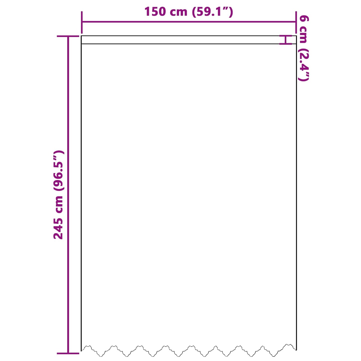 vidaXL Lace Curtain with Curtains Floral White 245x150cm Polyester