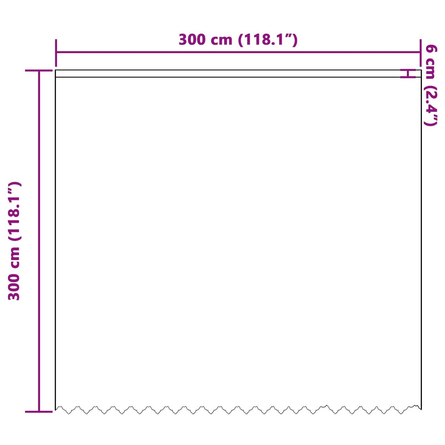 vidaXL Lace Curtain with Curtains Floral White 300 x 300 cm Polyester