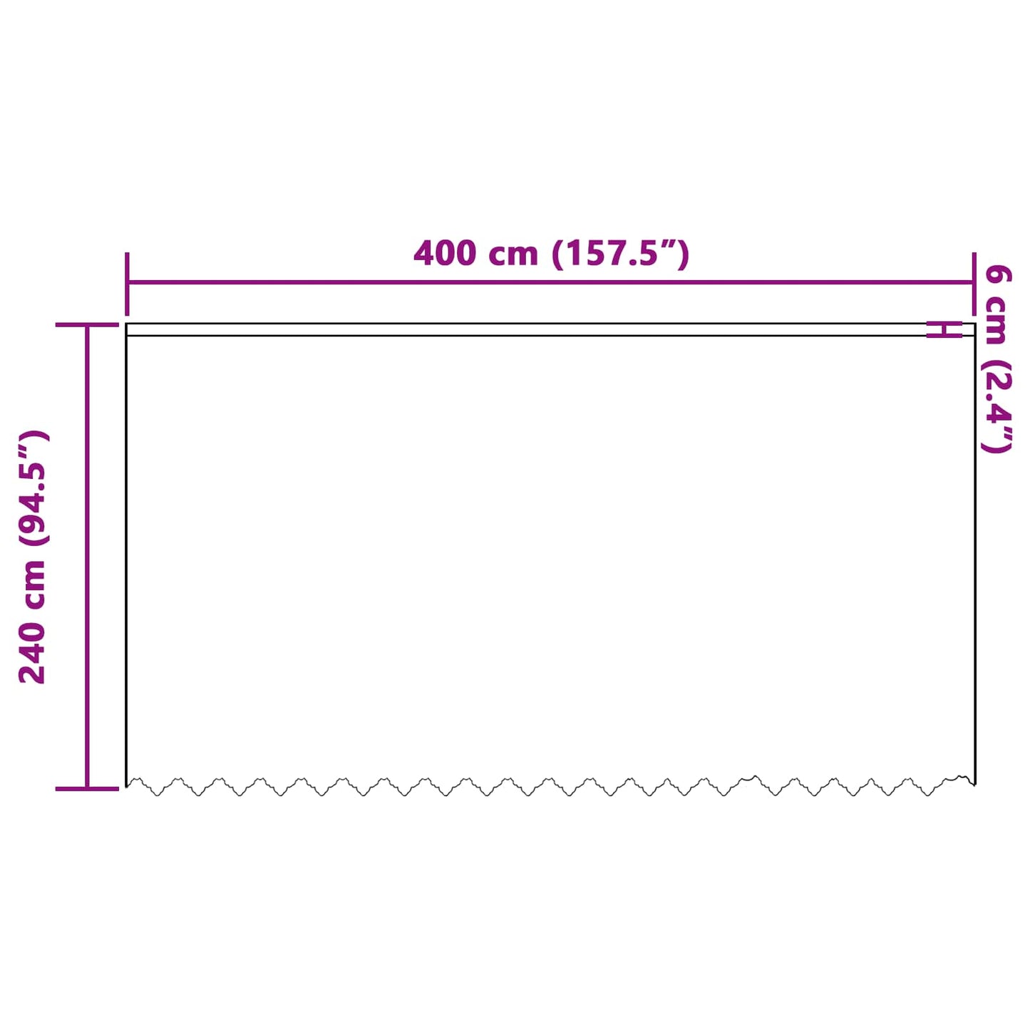 vidaXL Lace Curtain with Curtains Floral White 240 x 400 cm Polyester