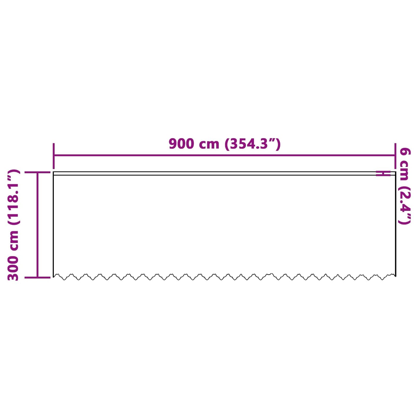vidaXL Lace Curtain with Curtains Floral White 300 x 900 cm Polyester