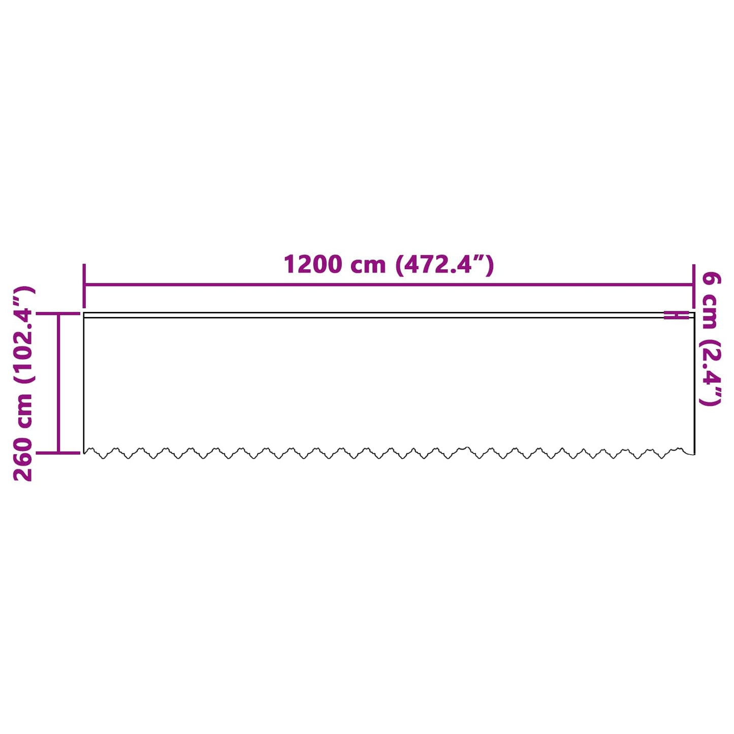 vidaXL Lace Curtain with Curtains Floral White 260 x 1200 cm Polyester