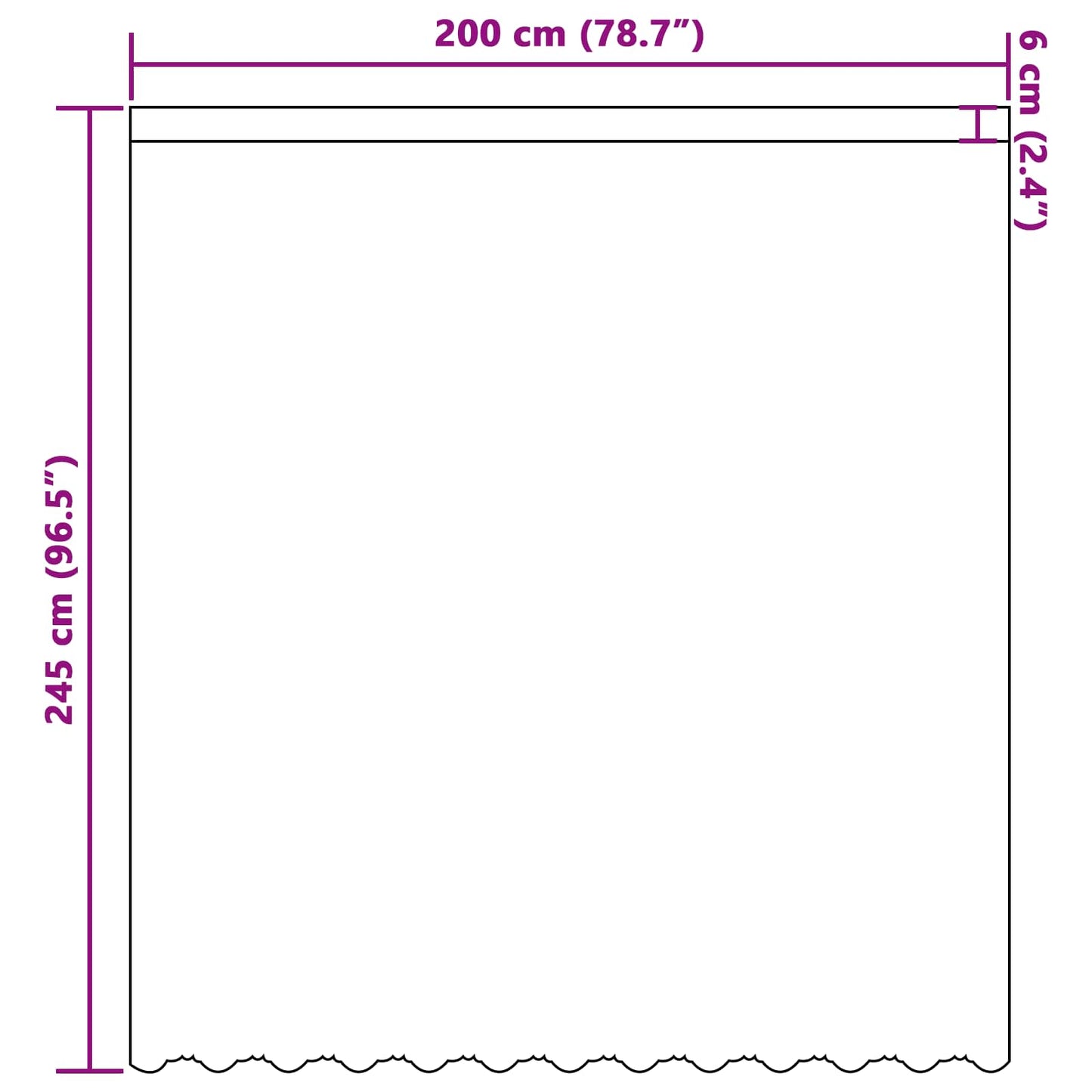 vidaXL Lace Curtain with Curtains Floral White 245 x 200 cm Polyester
