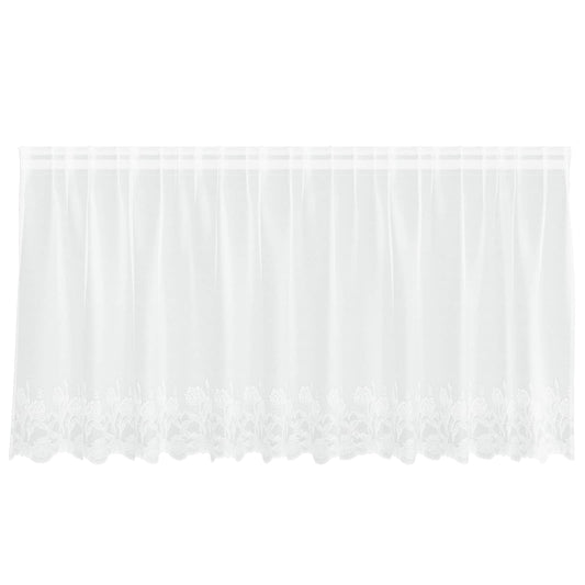 vidaXL Lace Curtain White 100 x 300 cm Polyester