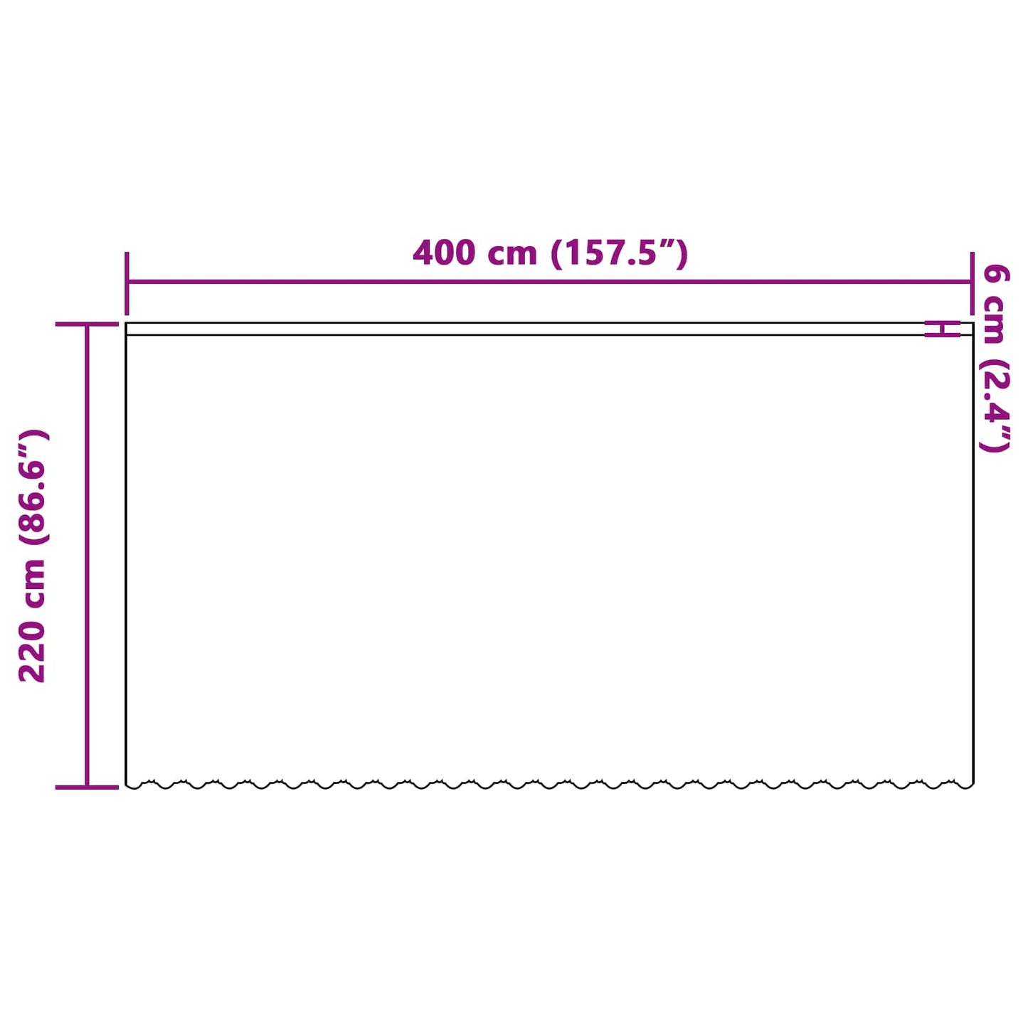vidaXL Lace Curtain with Curtains Floral White 220 x 400 cm Polyester