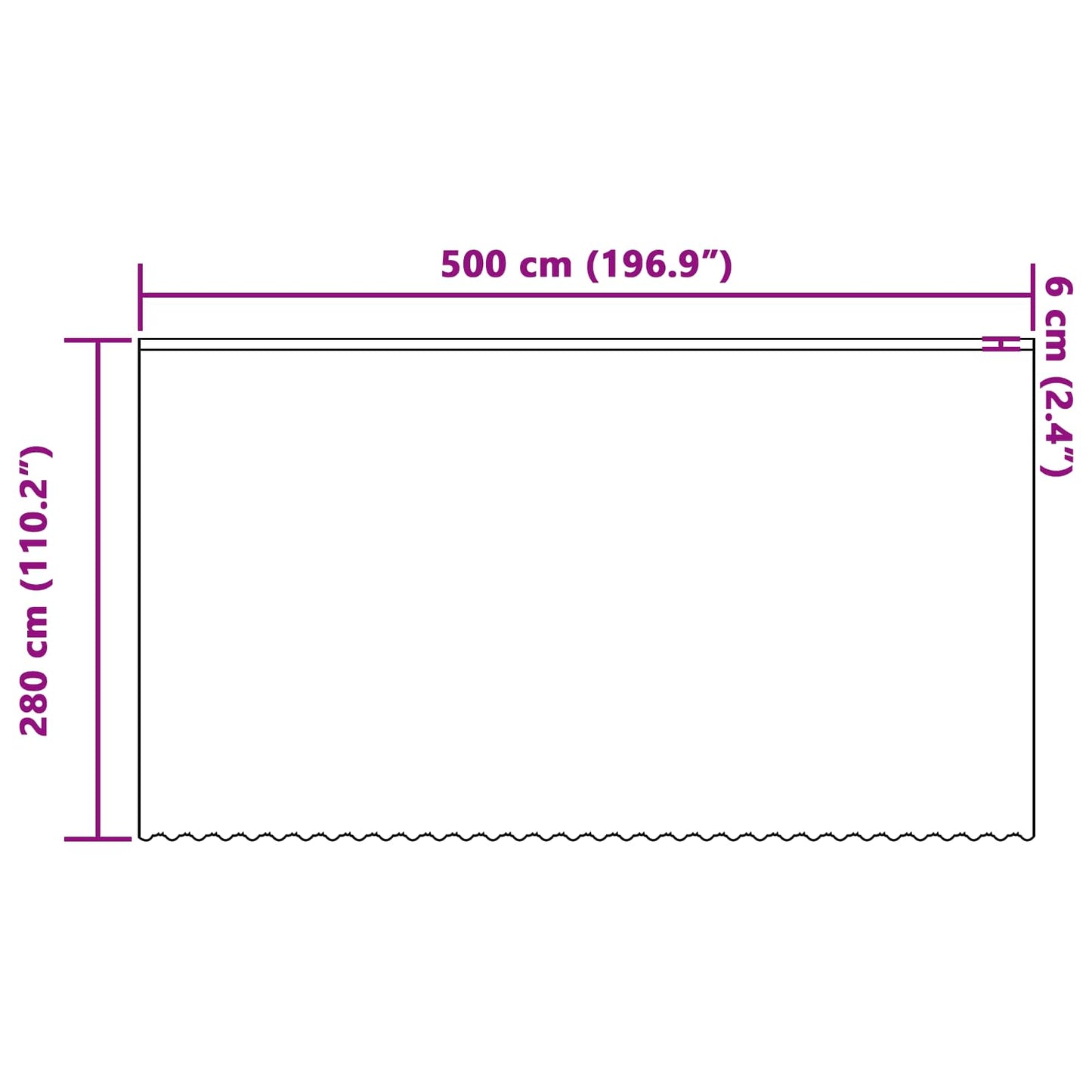 vidaXL Lace Curtain with Curtains Floral White 280 x 500 cm Polyester