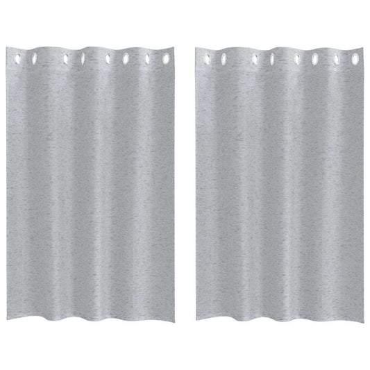 vidaXL Voile Curtain 2 pcs Dark Grey 140 x 140 cm Polyester