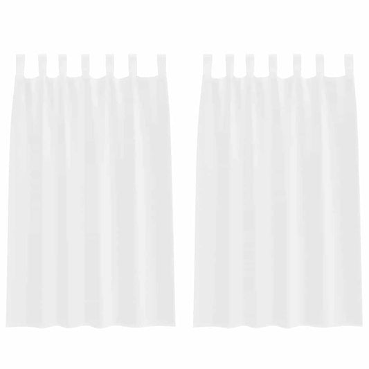 vidaXL Voile Curtain 2 pcs White 175 x 140 cm Polyester