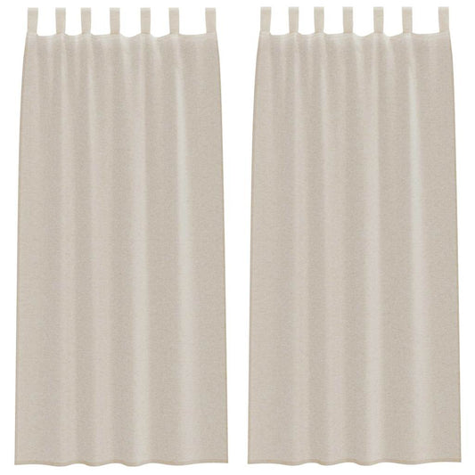 vidaXL Voile Curtain 2 pcs Sand 260 x 140 cm Polyester