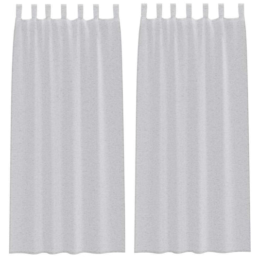 vidaXL Voile Curtain 2 pcs Light Grey 260 x 140 cm Polyester