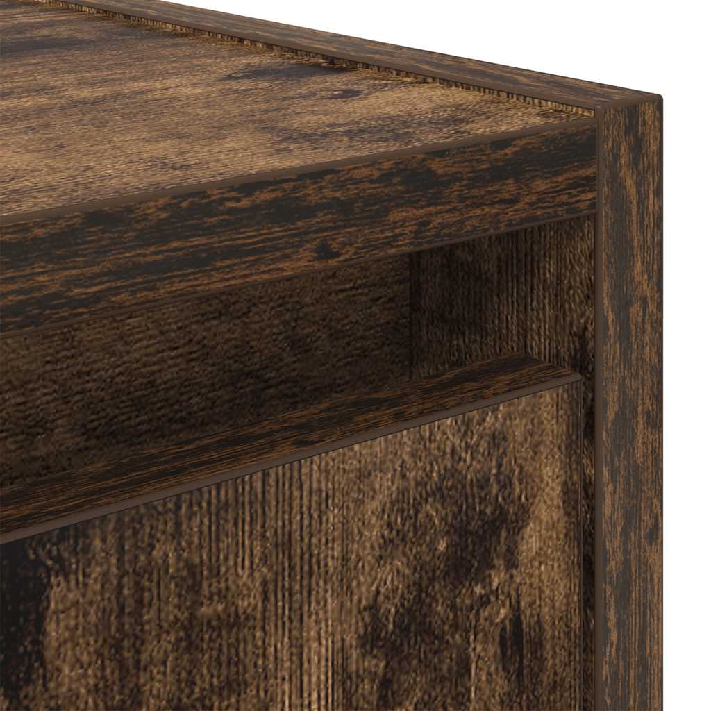 vidaXL Wall-Mounted Bedside Cabinets 2 pcs Smoked Oak 38x34x40 cm