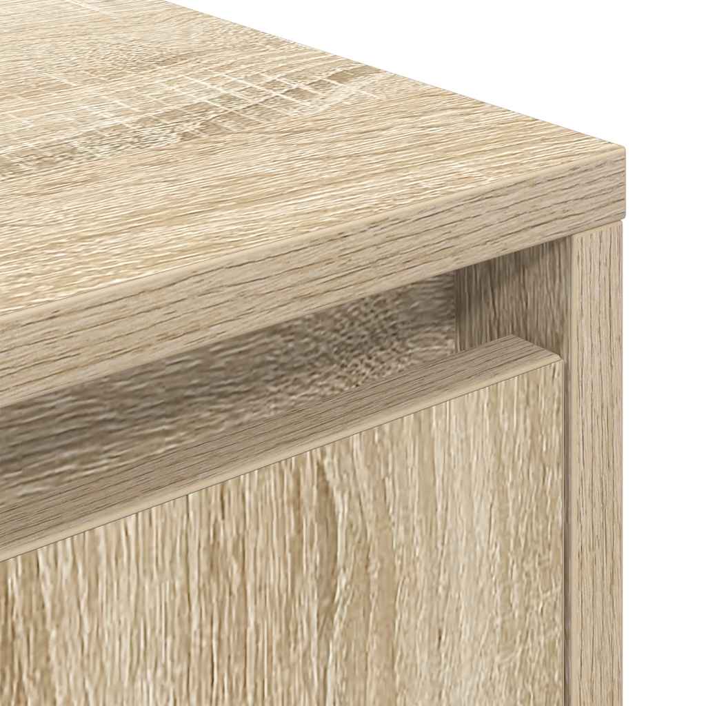 vidaXL Bedside Cabinet with LED Lights Sonoma Oak 38x34x65 cm