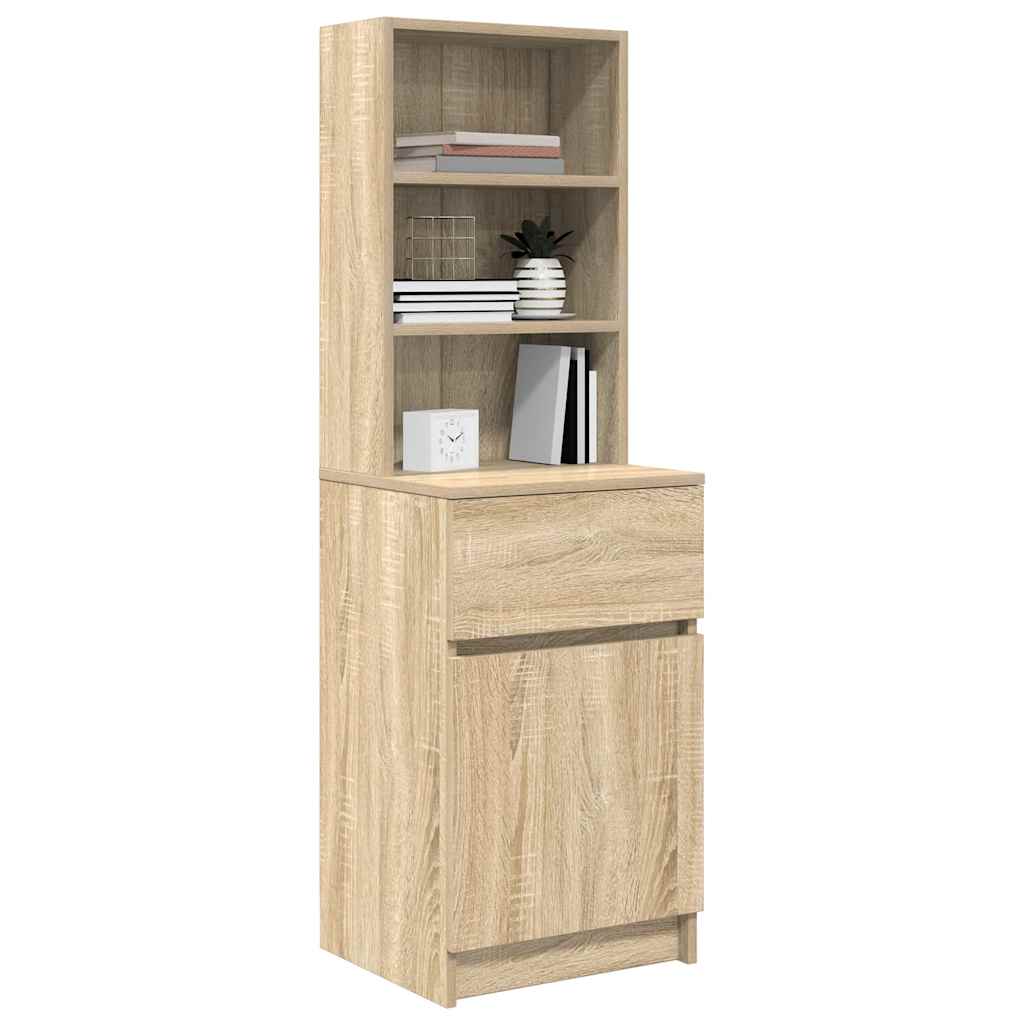 vidaXL Bedside Cabinet Sonoma Oak 39x35x125 cm Engineered Wood