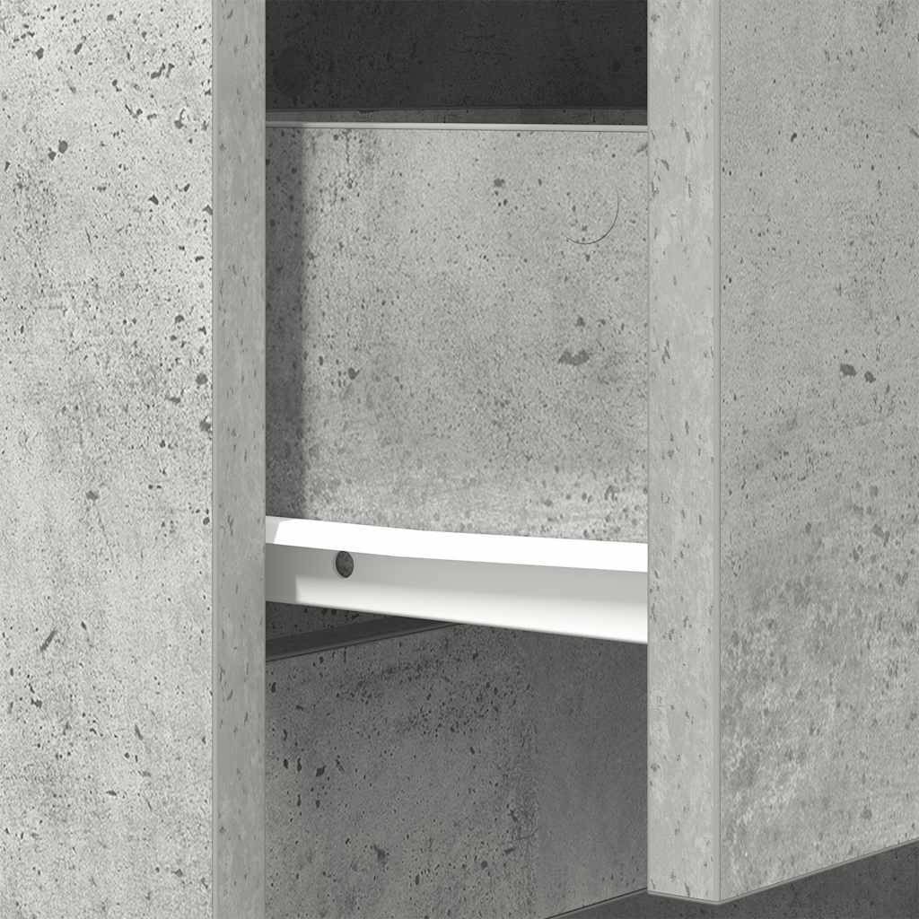 vidaXL Bedside Cabinets 2 pcs Concrete Grey 39x35x65cm Engineered Wood