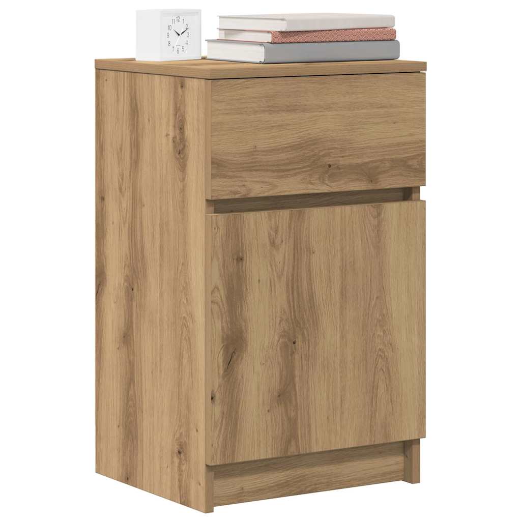 vidaXL Bedside Cabinet Artisan Oak 39x35x65 cm Engineered Wood
