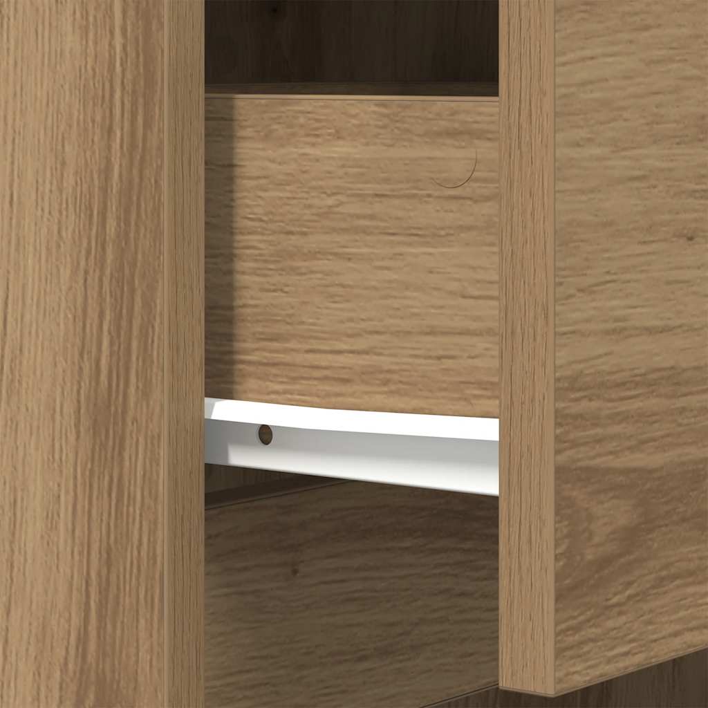 vidaXL Bedside Cabinets 2 pcs Artisan Oak 39x35x65 cm Engineered Wood