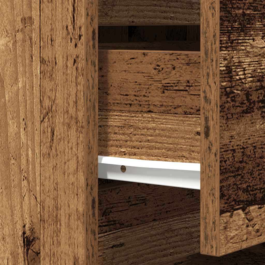 vidaXL Bedside Cabinets with 3 Drawers 2 pcs Old Wood 39x35x65 cm