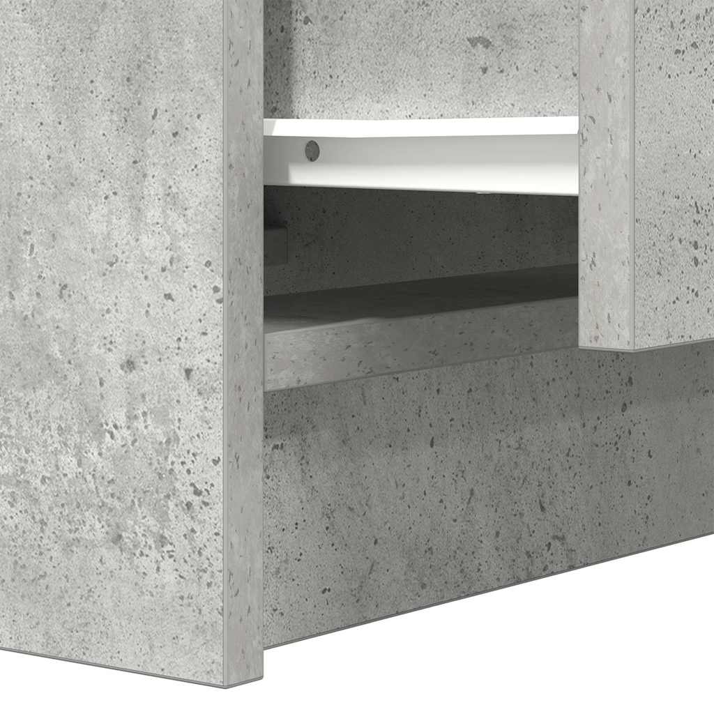 vidaXL Bedside Cabinets with 2 Drawers 2 pcs Concrete Grey 38x34x80 cm