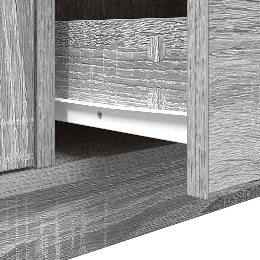 vidaXL TV Cabinet with LED Lights Grey Sonoma 100x41x50 cm