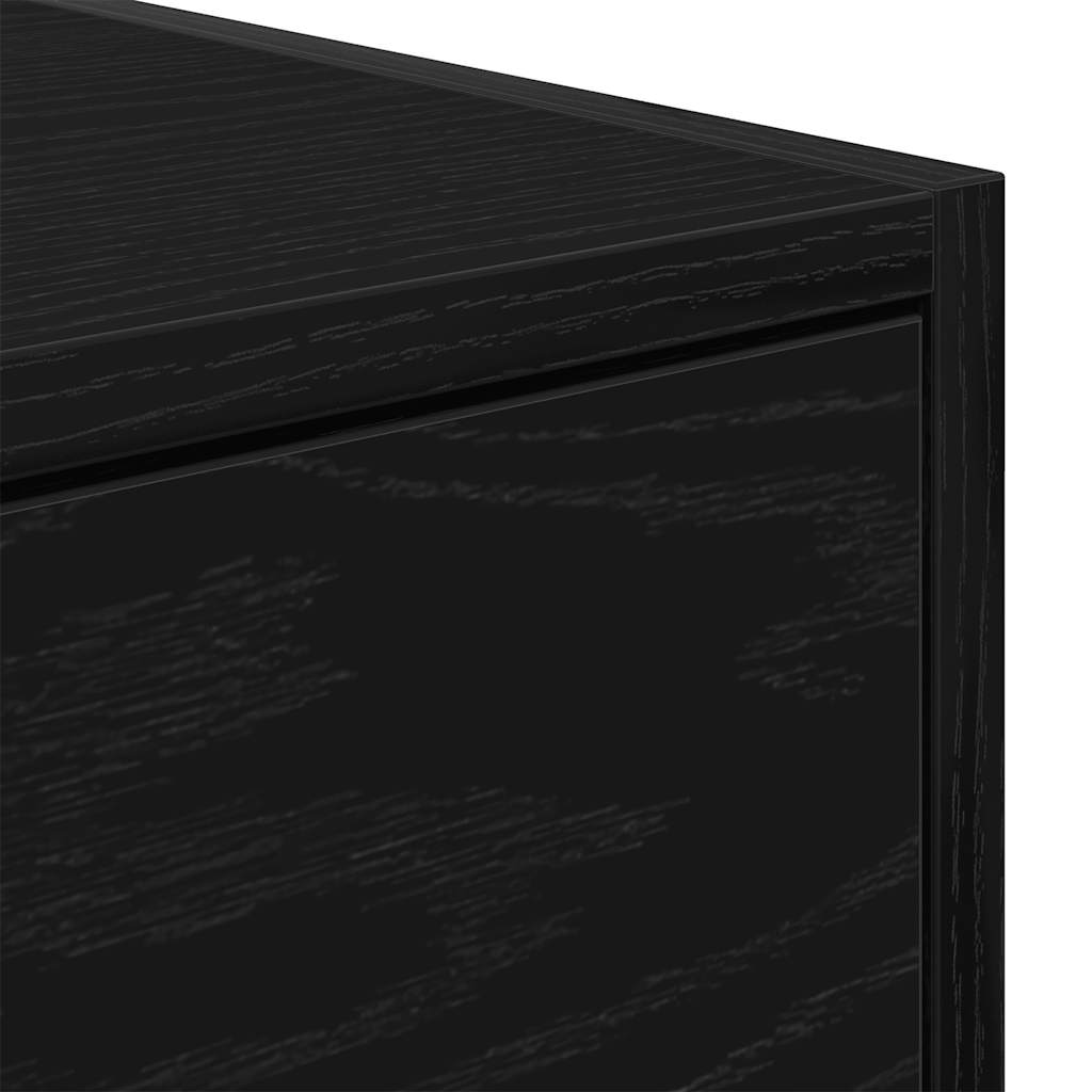vidaXL TV Cabinets 2 pcs Black Oak 60x31x25.5 cm Engineered Wood