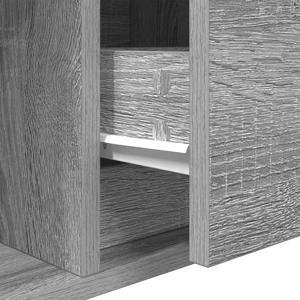 vidaXL TV Cabinets 2 pcs Grey Sonoma 60x31x25,5 cm Engineered Wood