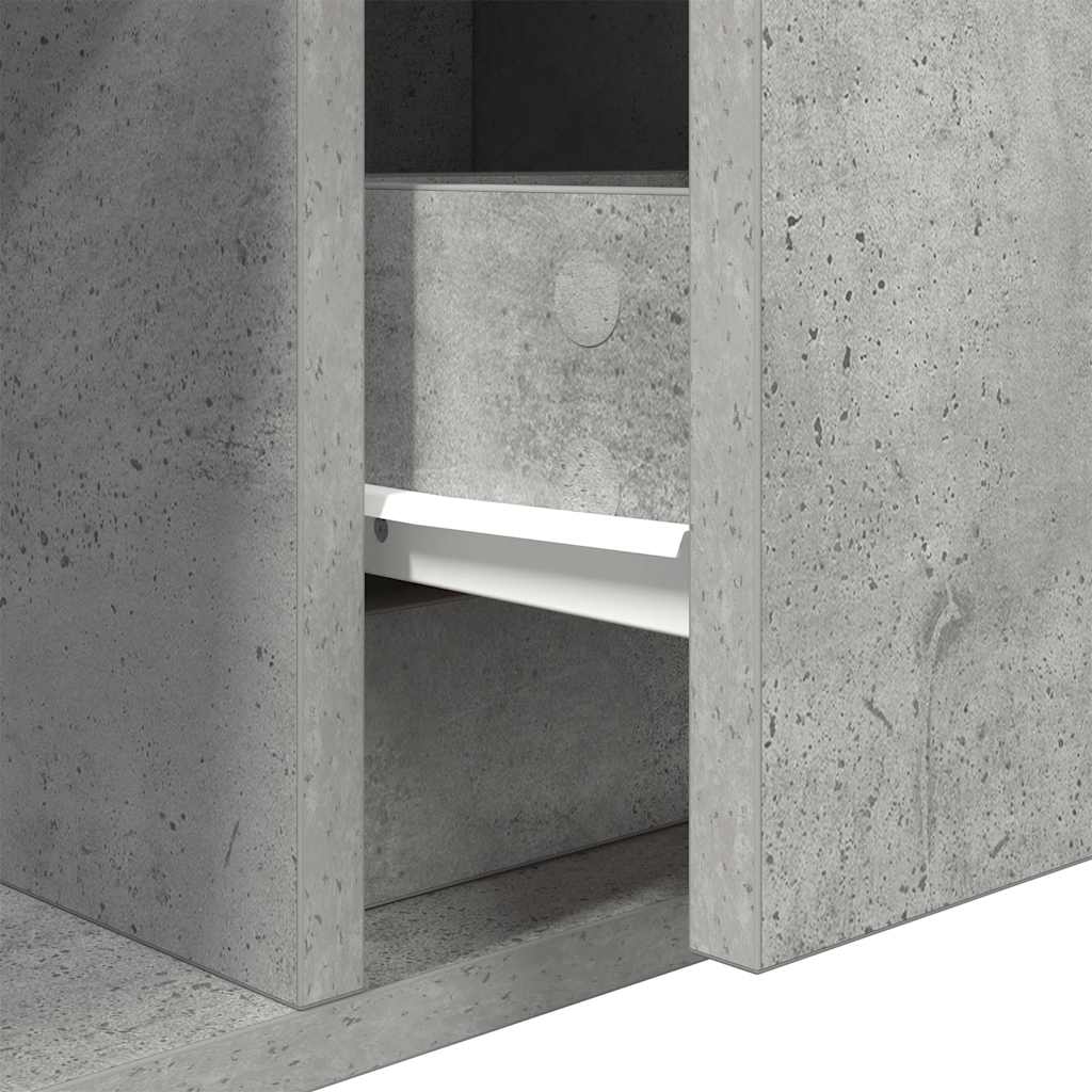 vidaXL TV Cabinets 2 pcs Concrete Grey 80x31x25,5 cm Engineered Wood