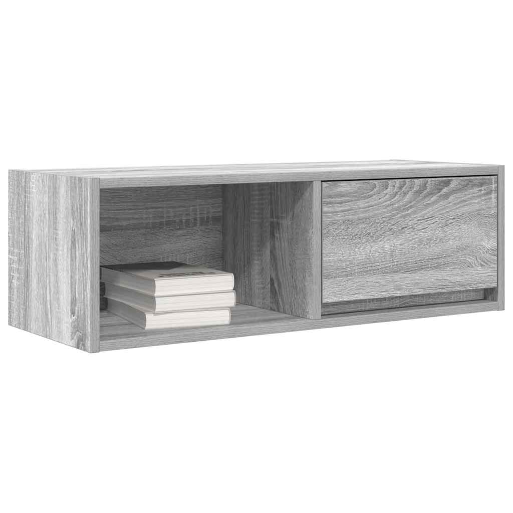 vidaXL TV Cabinet Grey Sonoma 80x31x25,5 cm Engineered Wood