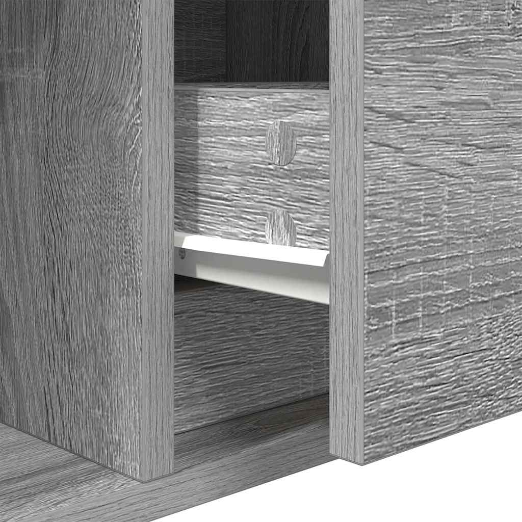 vidaXL TV Cabinets 2 pcs Grey Sonoma 80x31x25,5 cm Engineered Wood