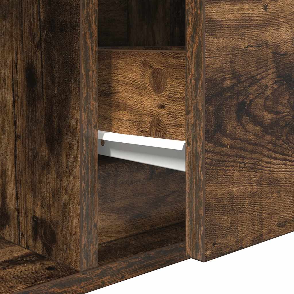 vidaXL TV Cabinets 2 pcs Smoked Oak 100x31x25,5 cm Engineered Wood