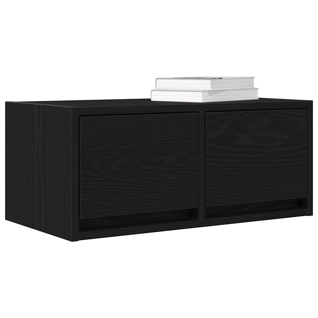 vidaXL TV Cabinet Black Oak 60x31x25,5 cm Engineered Wood