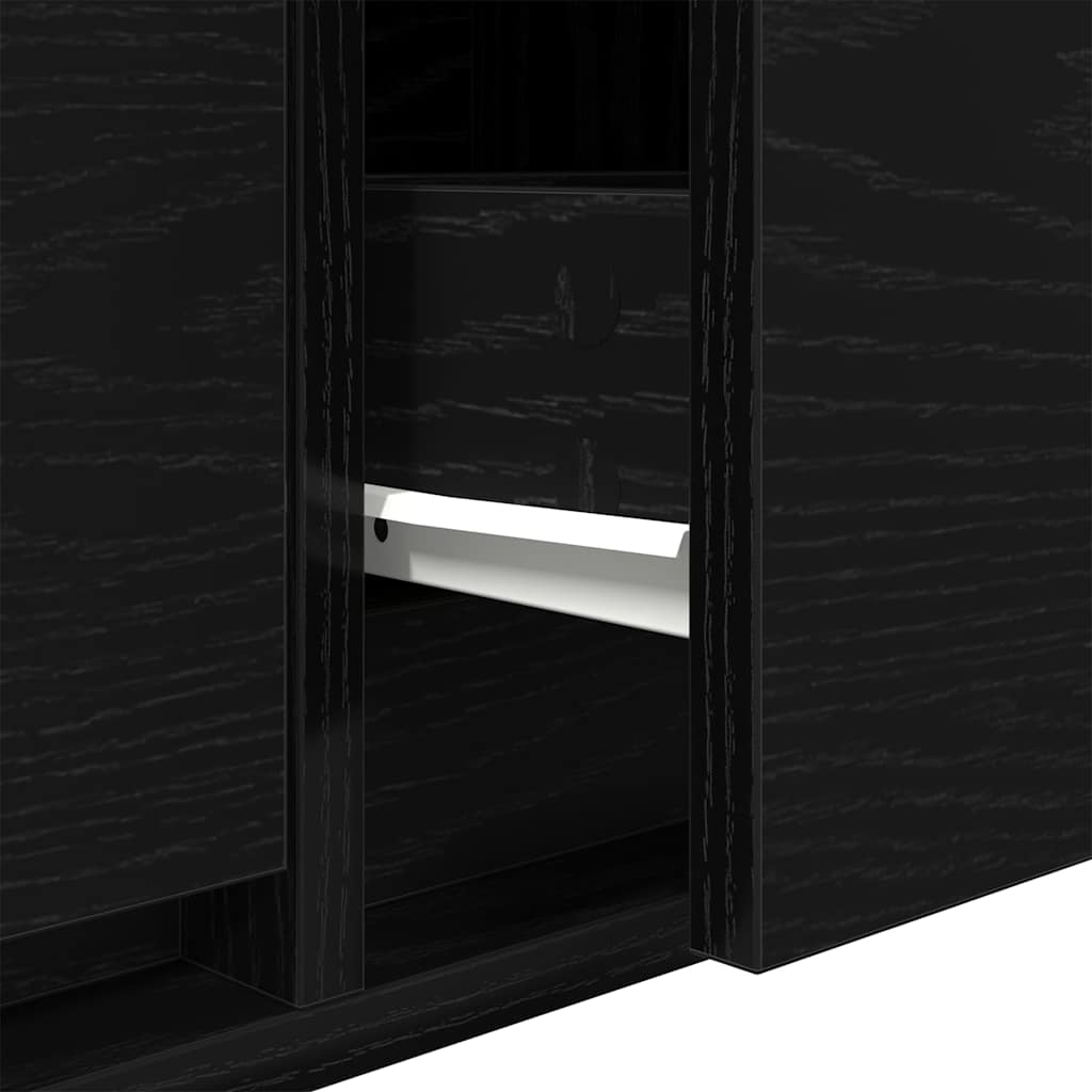 vidaXL TV Cabinets 2 pcs Black Oak 80x31x25,5 cm Engineered Wood