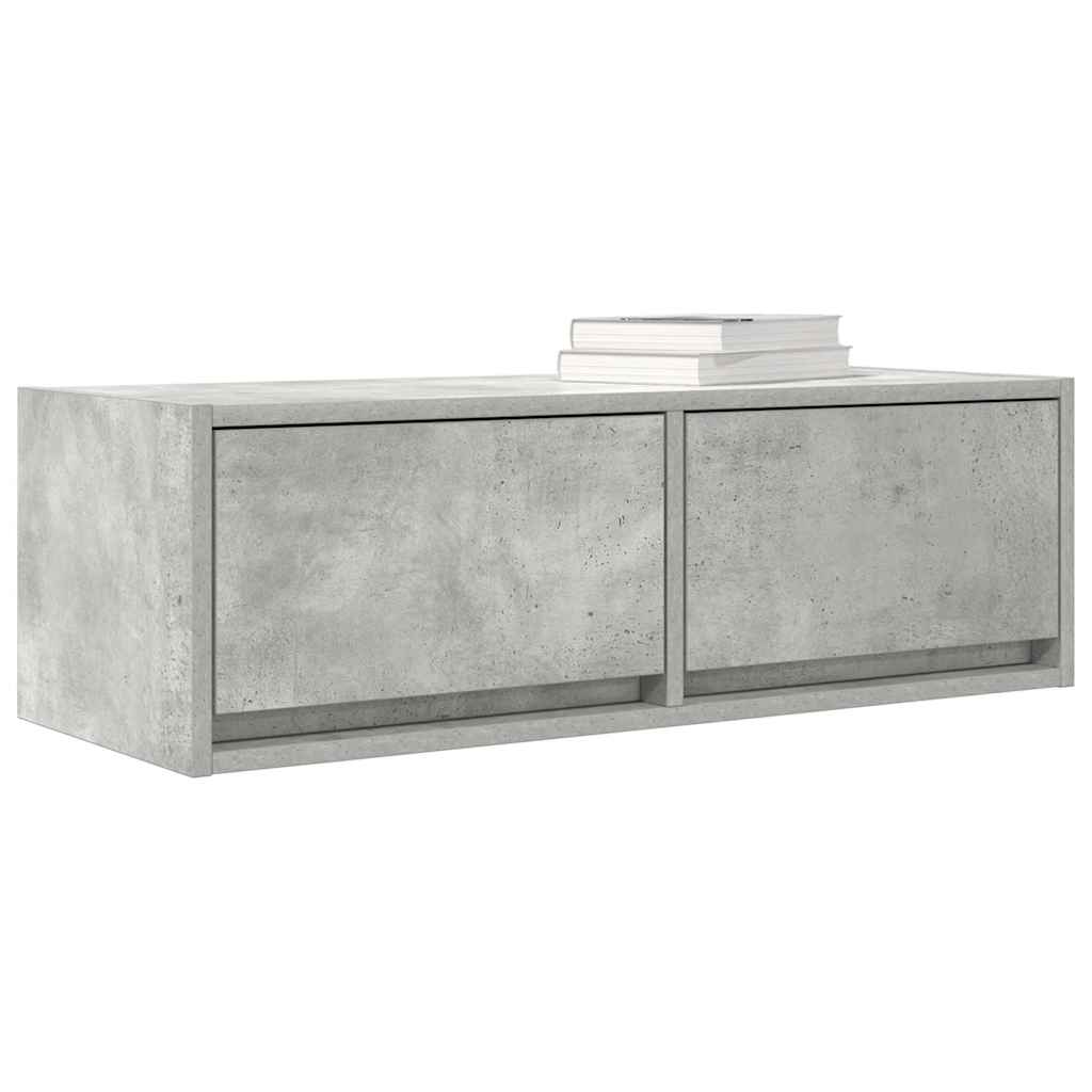 vidaXL TV Cabinet Concrete Grey 80x31x25,5 cm Engineered Wood