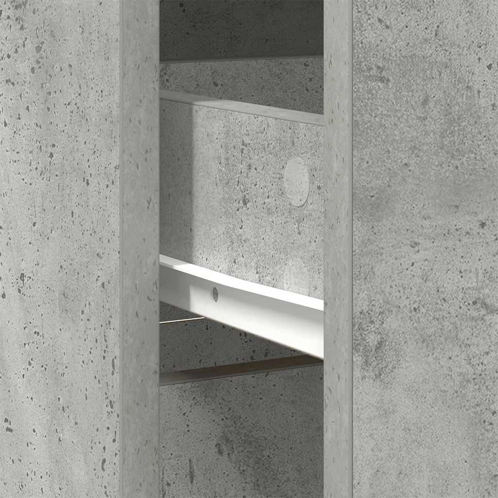 vidaXL Sideboard with Drawer Concrete Grey 80x34x76 cm Engineered Wood