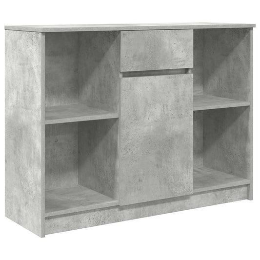 vidaXL Sideboard with Drawer Concrete Grey 101x35x76cm Engineered Wood