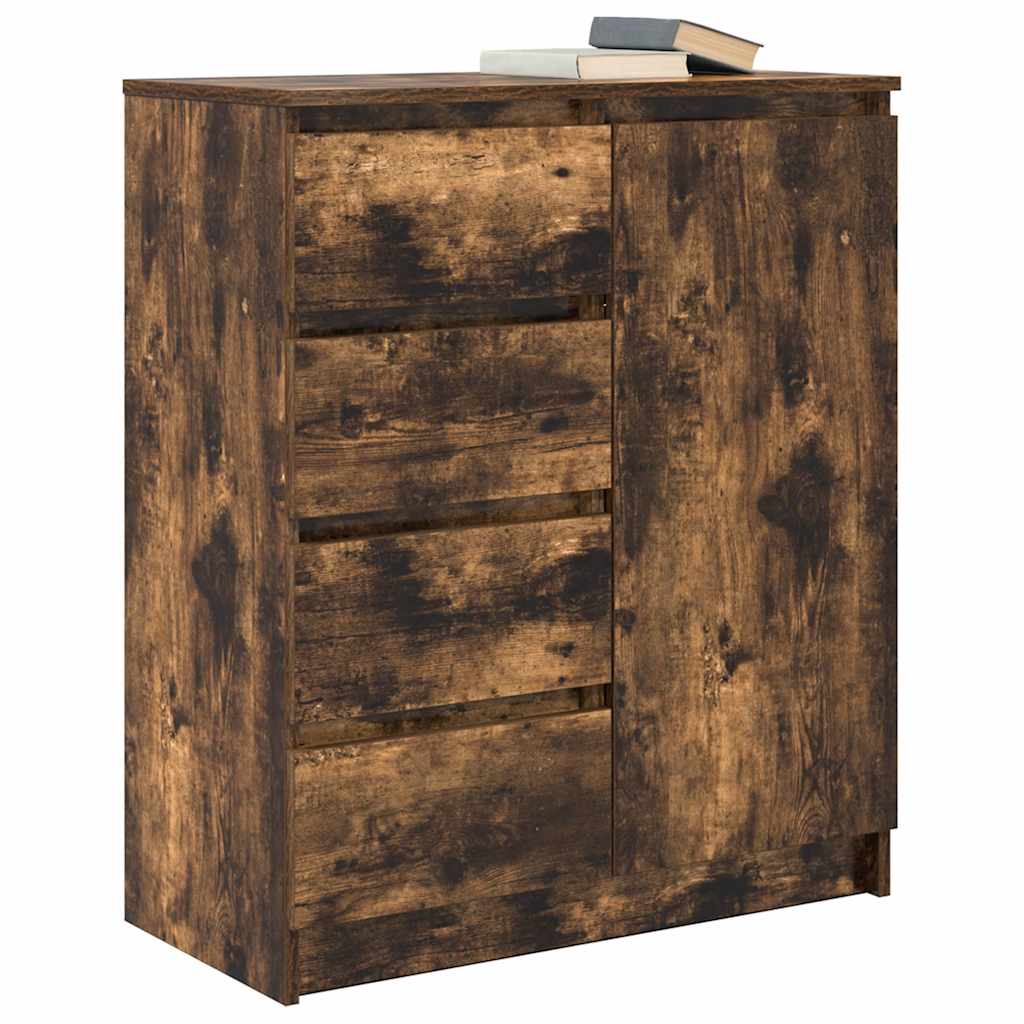 vidaXL Sideboard with Drawers Smoked Oak 71x35x84 cm Engineered Wood