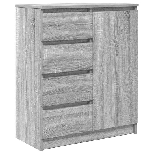 vidaXL Sideboard with Drawers Grey Sonoma 71x35x84 cm Engineered Wood