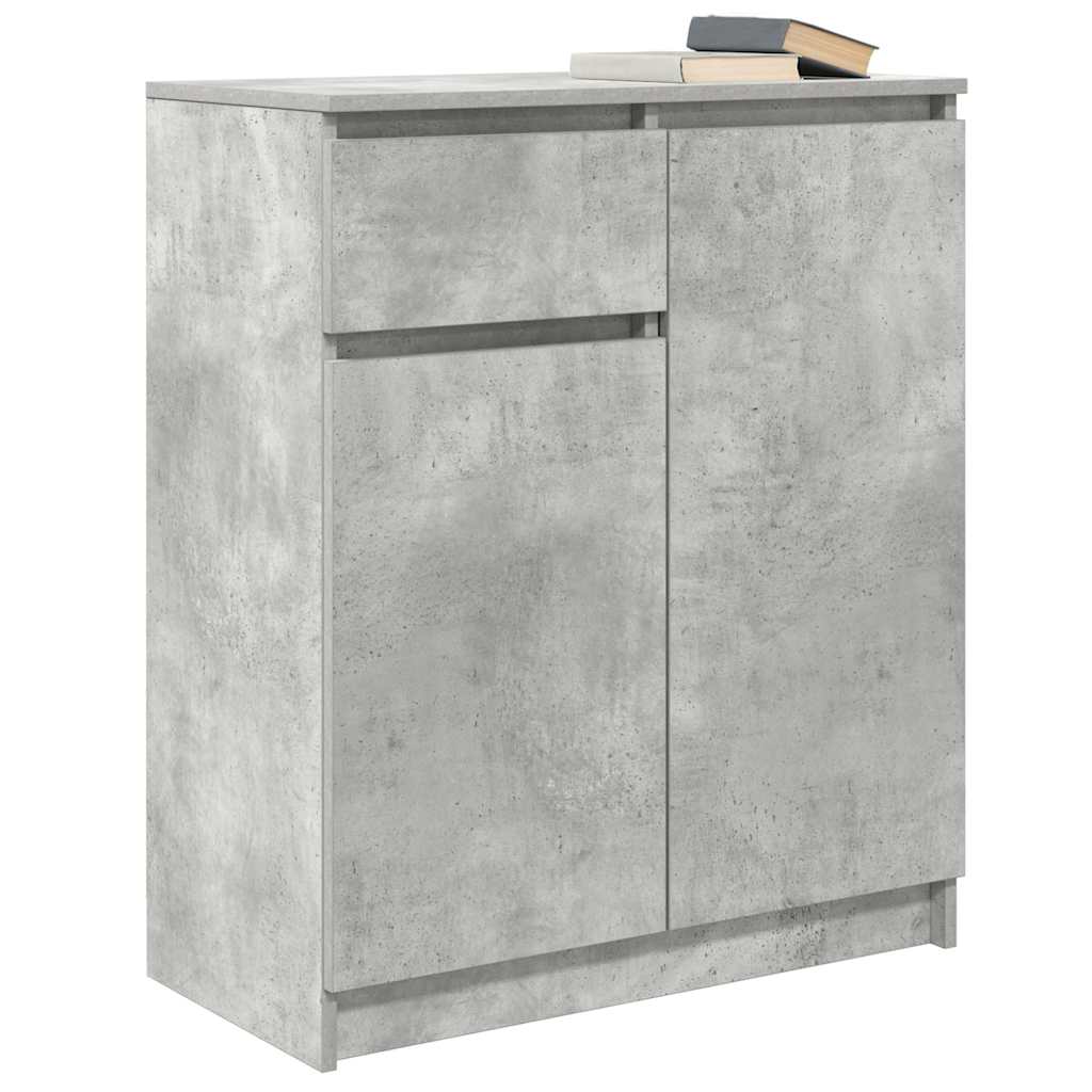 vidaXL Sideboard with Drawer Concrete Grey 71x35x84 cm Engineered Wood