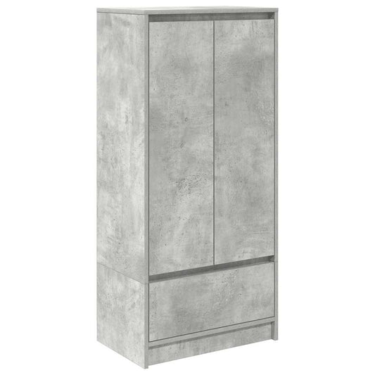 vidaXL Cabinet with Drawer Concrete Grey 55.5x34x119.5 cm