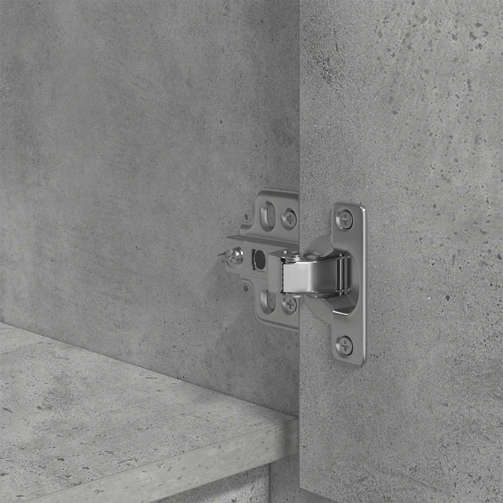 vidaXL Cabinet with Drawer Concrete Grey 55.5x34x119.5 cm