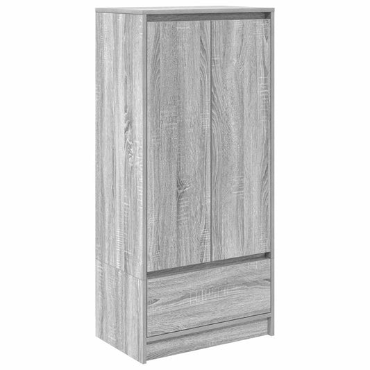 vidaXL Cabinet with Drawer Grey Sonoma 55.5x34x119.5cm Engineered Wood