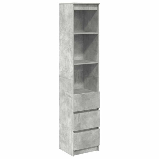 vidaXL Highboard Concrete Grey 37,5x35x180 cm Engineered Wood