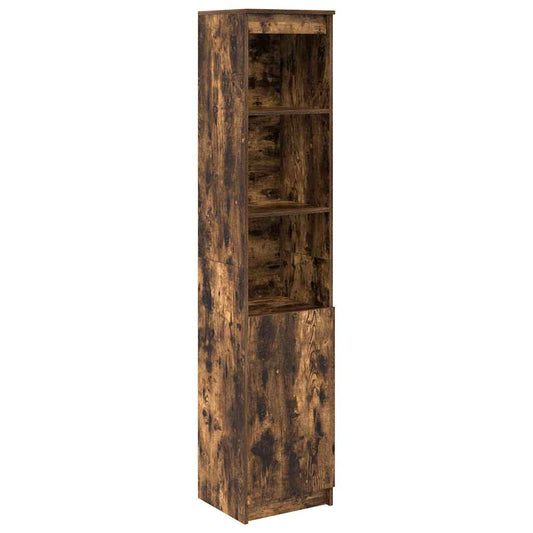vidaXL Highboard Smoked Oak 37,5x35x180 cm Engineered Wood