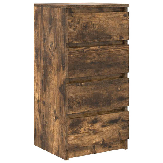 vidaXL Sideboard Smoked Oak 37,5x35x76 cm Engineered Wood