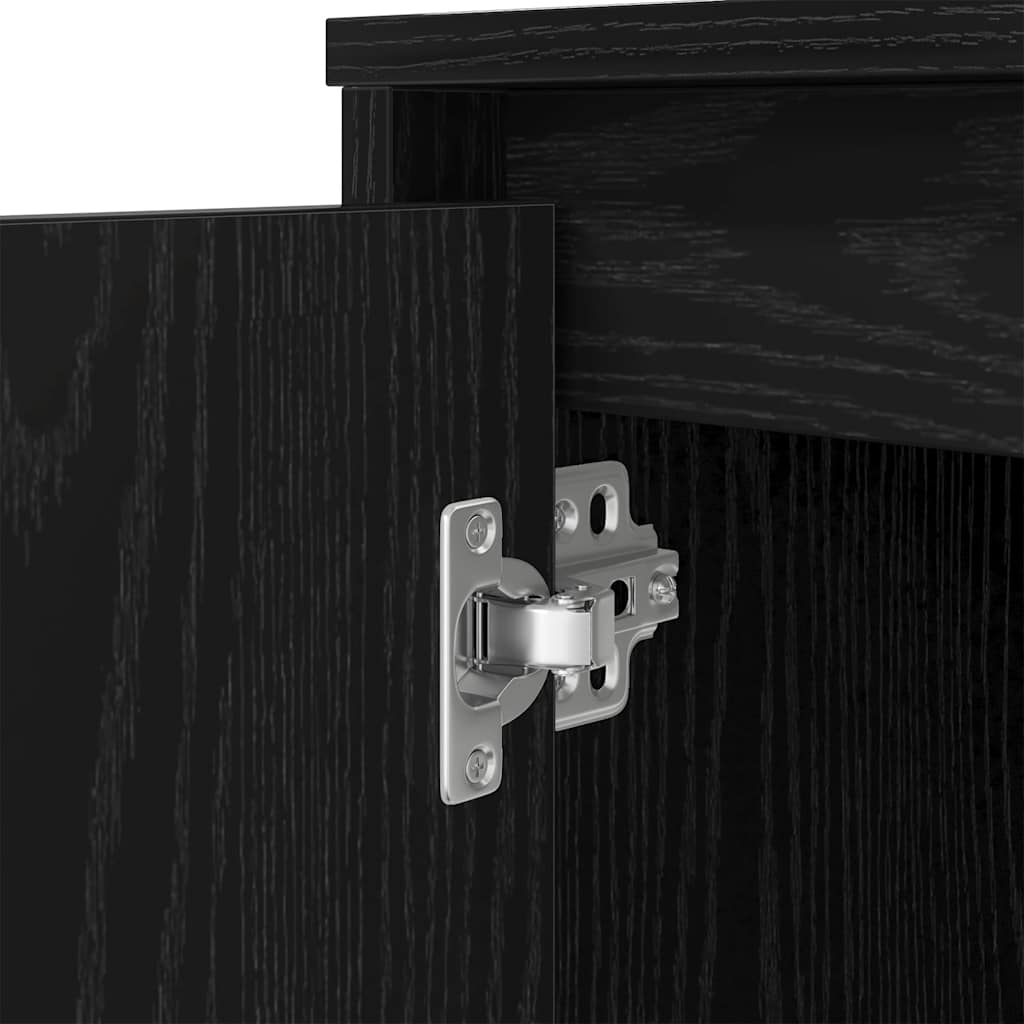 vidaXL Desk Black Oak 120x42x76 cm Engineered Wood