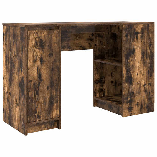 vidaXL Desk Smoked Oak 120x42x76 cm Engineered Wood