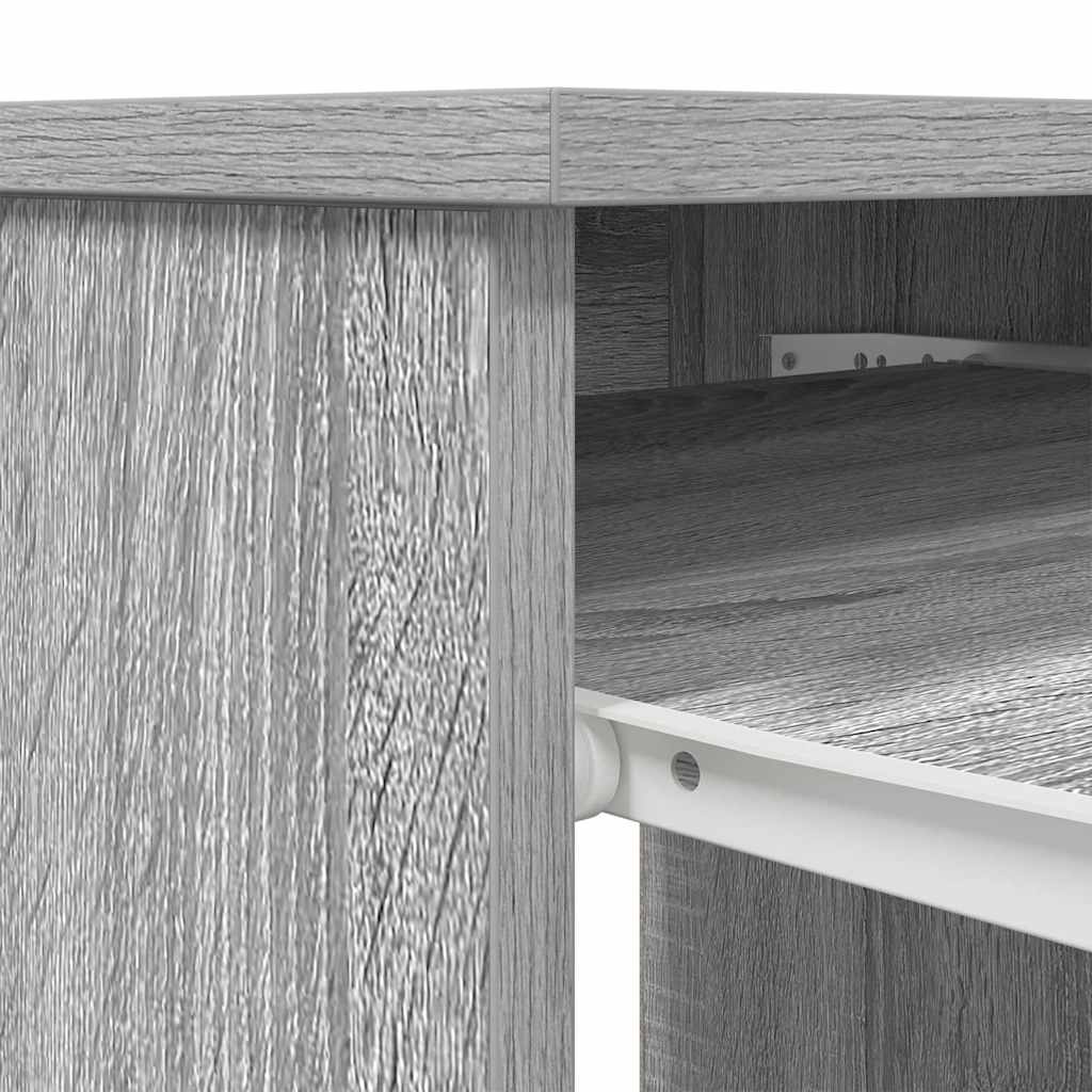 vidaXL Desk Grey Sonoma 86x49x76 cm Engineered Wood