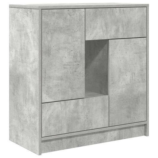 vidaXL Sideboard with Drawers and Doors Concrete Grey 70,5x34x74,5 cm