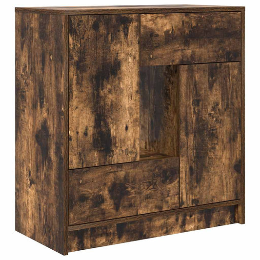 vidaXL Sideboard with Drawers and Doors Smoked Oak 70,5x34x74,5 cm