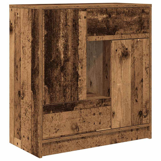 vidaXL Sideboard with Drawers and Doors Old Wood 70,5x34x74,5 cm
