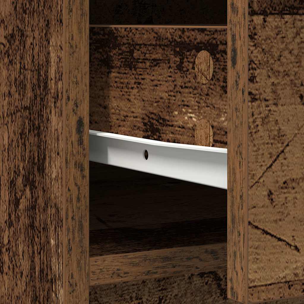 vidaXL Sideboard with Drawers and Doors Old Wood 70,5x34x74,5 cm
